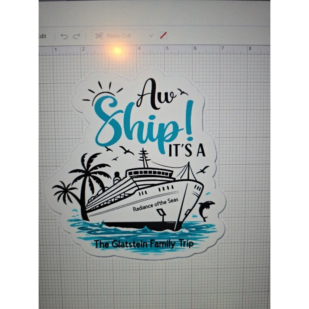 Aw Ship It's‎ A Cruise Magnet Personalized Family Cruise Door Magnet Name & Trip